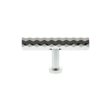 Click Here To Enlarge This Photo Of MHCD1675PC - Millhouse Brass Chrysler Diamond T-Bar Cabinet Knob Handle - Polished Chrome