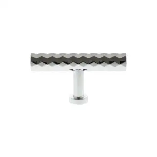 MHCD1675PC - Millhouse Brass Chrysler Diamond T-Bar Cabinet Knob Handle - Polished Chrome