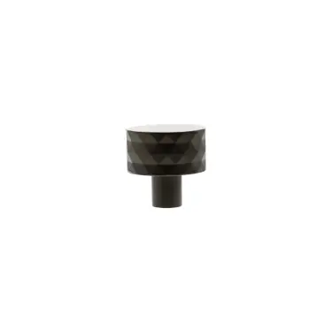 Click Here To Enlarge This Photo Of MHCD1530UDB - Millhouse Brass Chrysler Diamond Round Cabinet Knob Handle - Urban Dark Bronze