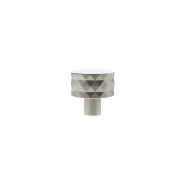 Click Here To Enlarge This Photo Of MHCD1530SN - Millhouse Brass Chrysler Diamond Round Cabinet Knob Handle - Satin Nickel