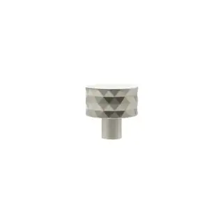 MHCD1530SN - Millhouse Brass Chrysler Diamond Round Cabinet Knob Handle - Satin Nickel