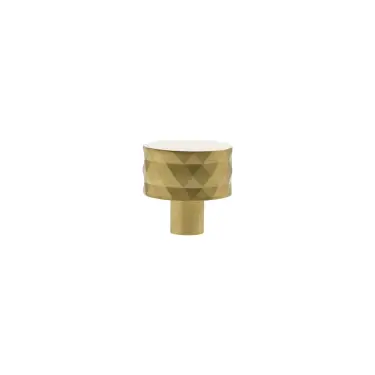 Click Here To Enlarge This Photo Of MHCD1530SB - Millhouse Brass Chrysler Diamond Round Cabinet Knob Handle - Satin Brass