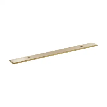Click Here To Enlarge This Photo Of MHCBW128SB - Millhouse Brass (Wide) Cabinet Handle Backplate 128mm - Satin Brass