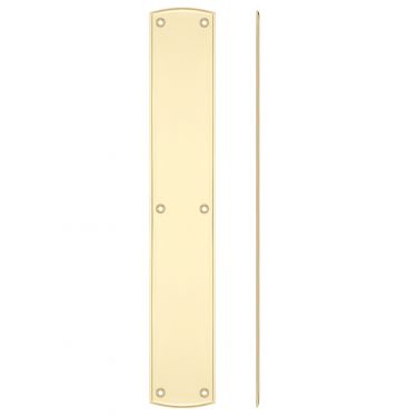 Click Here To Enlarge This Photo Of FB119 - Zoo Hardware Fulton & Bray Large Finger Plate for FB118L and FB118R - 457 x 76mm Polished Brass