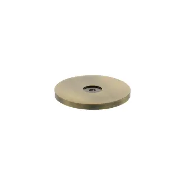 Click Here To Enlarge This Photo Of MHCBR49AB - Millhouse Brass Round Cabinet Handle Backplate - Antique Brass