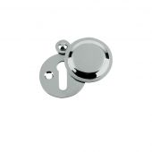 FB11CP - Zoo Hardware Fulton & Bray Standard Key Profile Victorian Escutcheon (Covered) 32mm dia. Polished Chrome