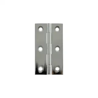 MHBH64PC - Millhouse Brass Cabinet Butt Hinges 64mm x 35mm x 2mm - Polished Chrome