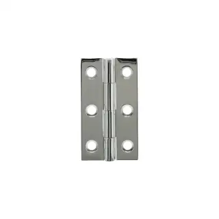 MHBH50PC - Millhouse Brass Cabinet Butt Hinges 50mm x 28mm x 2mm - Polished Chrome