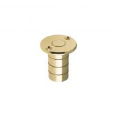 FB14A - Zoo Hardware Fulton & Bray Dust Socket for Flush Bolts (Wood) 20mm dia. x 38mm Polished Brass