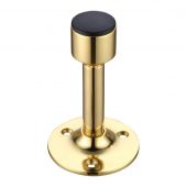 FB16 - Zoo Hardware Fulton & Bray Wall Mounted Door Stop (87mm Projection) Polished Brass
