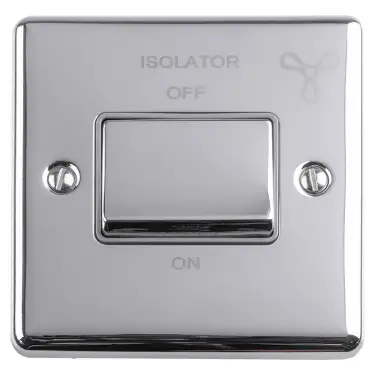 Click Here To Enlarge This Photo Of ENFSWPCG - Eurolite 6Amp Fan Isolator Switch Polished Chrome with Grey Trim (Enhance Range)