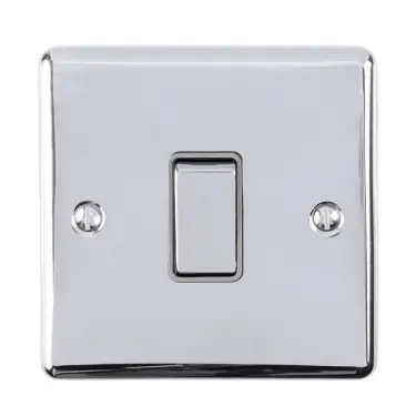 Click Here To Enlarge This Photo Of ENINTPCG - Eurolite 1 Gang 10Amp Intermediate Switch Polished Chrome with Grey Trim (Enhance Range)