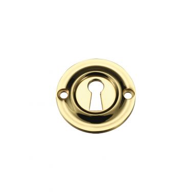 Click Here To Enlarge This Photo Of FB18 - Zoo Hardware Fulton & Bray Standard Key Profile Escutcheon Polished Brass