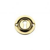 FB18 - Zoo Hardware Fulton & Bray Standard Key Profile Escutcheon Polished Brass