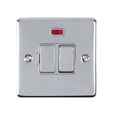 Click Here To Enlarge This Photo Of ENSWFNPCG - Eurolite 13Amp DP Switched Fuse Spur with Neon Indicator Polished Chrome with Grey Trim (Enhance Range)