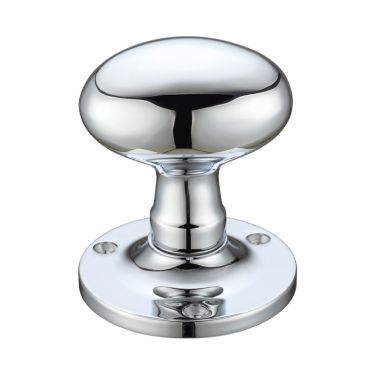 Click Here To Enlarge This Photo Of FB200CP - Zoo Hardware Fulton & Bray Oval Mortice Knob Furniture (Unsprung) 62.5mm Rose dia. Polished Chrome
