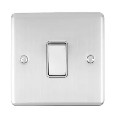 Click Here To Enlarge This Photo Of EN20ASWSSG - Eurolite 1 Gang 20Amp DP Switch Satin Stainless Steel with Grey Trim (Enhance Range)