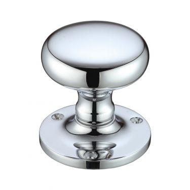 Click Here To Enlarge This Photo Of FB201CP - Zoo Hardware Fulton & Bray Mushroom Mortice Knob Furniture (Unsprung) 62.5mm Rose dia. Polished Chrome
