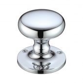 FB201CP - Zoo Hardware Fulton & Bray Mushroom Mortice Knob Furniture (Unsprung) 62.5mm Rose dia. Polished Chrome