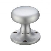 FB201SC - Zoo Hardware Fulton & Bray Mushroom Mortice Knob Furniture (Unsprung) 62.5mm Rose dia. Satin Chrome