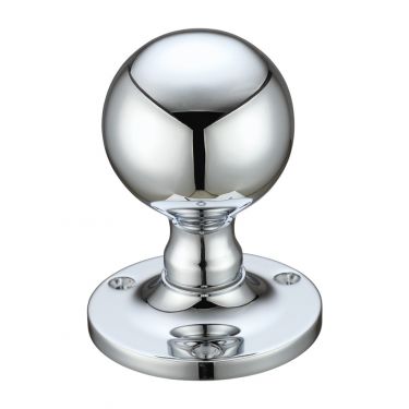 Click Here To Enlarge This Photo Of FB202CP - Zoo Hardware Fulton & Bray Ball Mortice Knob Furniture (Unsprung) 62.5mm Rose dia. Polished Chrome