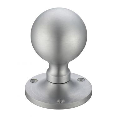 Click Here To Enlarge This Photo Of FB202SC - Zoo Hardware Fulton & Bray Ball Mortice Knob Furniture (Unsprung) 62.5mm Rose dia. Satin Chrome