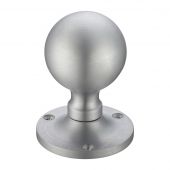 FB202SC - Zoo Hardware Fulton & Bray Ball Mortice Knob Furniture (Unsprung) 62.5mm Rose dia. Satin Chrome