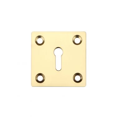Click Here To Enlarge This Photo Of FB26 - Zoo Hardware Fulton & Bray Square Standard Profile Escutcheon 50mm Polished Brass