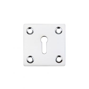 Click Here To Enlarge This Photo Of FB26CP - Zoo Hardware Fulton & Bray Square Standard Profile Escutcheon 50mm Polished Chrome