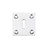 FB26CP - Zoo Hardware Fulton & Bray Square Standard Profile Escutcheon 50mm Polished Chrome