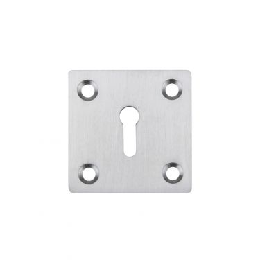 Click Here To Enlarge This Photo Of FB26SC - Zoo Hardware Fulton & Bray Square Standard Profile Escutcheon 50mm Satin Chrome
