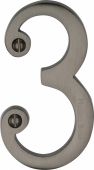 C1560 3-MB Heritage Brass Numeral 3 Face Fix 76mm (3") Matt Bronze Finish