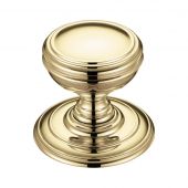 FB305 - Zoo Hardware Fulton & Bray Mortice Knob on Round Rose (Unsprung) Concealed Fix - Polished Brass