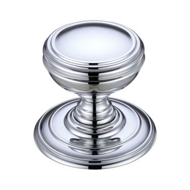Click Here To Enlarge This Photo Of FB305CP - Zoo Hardware Fulton & Bray Mortice Knob on Round Rose (Unsprung) Concealed Fix - Polished Chrome
