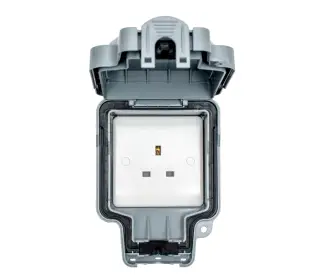 WP4030 - Eurolite External Weatherproof Lockable 1 Gang 13Amp Unswitched Socket Outlet IP66