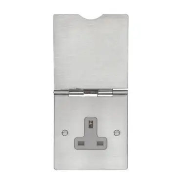 Click Here To Enlarge This Photo Of FS4030SS - Eurolite 13Amp 1 Gang Unswitched Floor Socket Stainless Steel