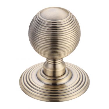 Click Here To Enlarge This Photo Of FB306FB - Zoo Hardware Fulton & Bray Ringed Mortice Knob on Round Rose (Unsprung) Concealed Fix - Florentine Bronze