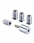 FB319CPBP - Zoo Hardware Fulton & Bray Roller Sash Stops 19mm (2 x Stops + 4 x Ferrules) Polished Chrome