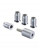FB319SCBP - Zoo Hardware Fulton & Bray Roller Sash Stops 19mm (2 x Stops + 4 x Ferrules) Satin Chrome