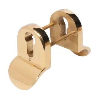 BLU Performance CP76 Euro Profile Cylinder Pull Set Back-to-Back, Up to 50mm Door Thickness, 316 Cast Stainless Steel, PVD Polished Brass Finish (CP76-PPB)