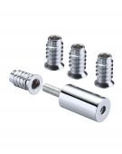 FB31CPBP - Zoo Hardware Fulton & Bray Roller Sash Stops 29mm (2 x Stops + 4 x Ferrules) Polished Chrome