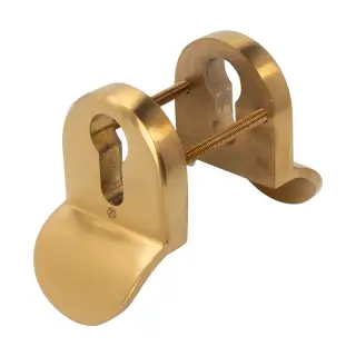 BLU Performance CP76 Euro Profile Cylinder Pull Set Back-to-Back, Up to 50mm Door Thickness, 316 Cast Stainless Steel, PVD Satin Brass Finish (CP76-PSB)