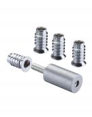 FB31SCBP - Zoo Hardware Fulton & Bray Roller Sash Stops 29mm (2 x Stops + 4 x Ferrules) Satin Chrome