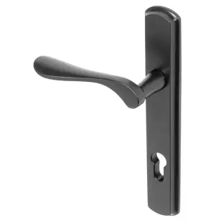 BLU Performance Regent Right Hand Multipoint Door Lock Handle, Dual Sprung, 316 Grade Stainless Steel, Matt Black Lacquer Finish (REG092-RH-MBL)