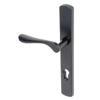 BLU Performance Regent Right Hand Multipoint Door Lock Handle, Dual Sprung, 316 Grade Stainless Steel, Matt Black Lacquer Finish (REG095-RH-MBL)