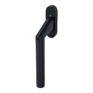 BLU Performance SST100 Inline Angled Lockable Window Espag Handle, 316 Stainless Steel, PVD Satin Black Finish (SST100-PBK)