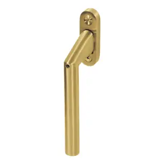 BLU Performance SST100 Inline Angled Lockable Window Espag Handle, 316 Stainless Steel, PVD Satin Brass Finish (SST100-PSB)