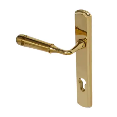 Click Here To Enlarge This Photo Of BLU Performance Opera  Multipoint Door Lock Handle, Dual Sprung, 316 Grade Stainless Steel, PVD Polished Brass Finish (TBH092-PPB)