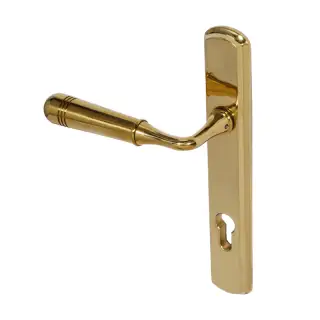 BLU Performance Opera  Multipoint Door Lock Handle, Dual Sprung, 316 Grade Stainless Steel, PVD Polished Brass Finish (TBH092-PPB)