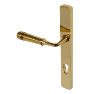 BLU Performance Opera  Multipoint Door Lock Handle, Dual Sprung, 316 Grade Stainless Steel, PVD Polished Brass Finish (TBH095B-PPB)
